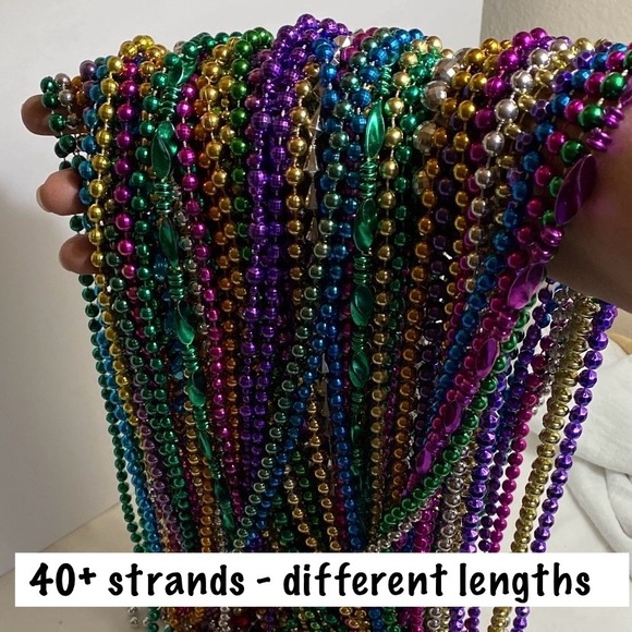 Mardi Gras Accessories - 40+ Strands Mardi Gras Bead Necklaces 1980’s - 2000’s